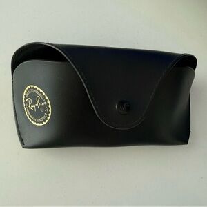 Ray-Ban Black Sunglasses Case with Gold Logo
